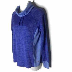 FREE 2B Free Country Womens M Pullover Blue Long Sleeve Thumb Hole Zip Pocket
